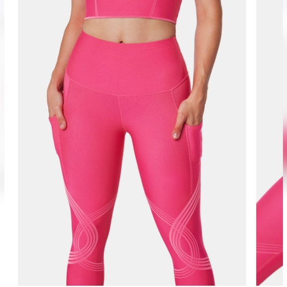 ❤️VALENTINE SPECIAL❤️FANKA Body Sculpt Side Pocket Capri Leggings In Magenta - Picture 3 of 12